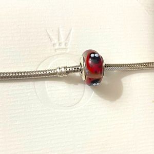 Pandora Ladybug murano glass charm